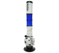 Chongz Acrylic 40cm "Debonair" Ice Twist Water pipe, heavy duty rubber base with Chongz brand logo, Stands approximately 40cm tall (Blue)