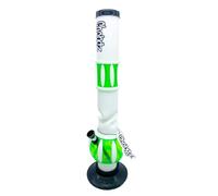 Chongz Acrylic 40cm "Eskimo Mel" Ice Twist Waterpipe Bong, heavy duty rubber base with Chongz brand logo, Stands approximately 40cm tall (Green)