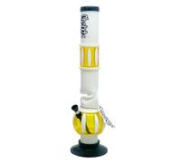 Chongz Acrylic 40cm "Eskimo Mel" Ice Twist Waterpipe Bong, heavy duty rubber base with Chongz brand logo, Stands approximately 40cm tall (Gold)
