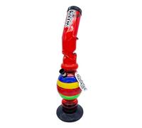 Chongz Acrylic 40cm "Lean On Me" Ice Twist Waterpipe Bong, heavy duty rubber base with Chongz brand logo, Stands approximately 40cm tall (Red)