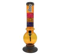 CHONGZ Acrylic Bong 30cm Dirty Harry Acrylic Plastic Waterpipe with Metal Cone & Stem (Amber)