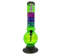 CHONGZ Acrylic Bong 30cm Dirty Harry Acrylic Plastic Waterpipe with Metal Cone & Stem (Green)
