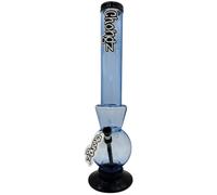 CHONGZ Acrylic Bong 40cm Mr Magic Acrylic Ice Pinch Plastic Waterpipe, Ice Spikes with Metel Cone & Stem - (Light Blue)