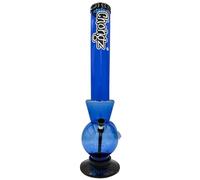 CHONGZ Acrylic Bong 40cm Mr Magic Acrylic Ice Pinch Plastic Waterpipe, Ice Spikes with Metel Cone & Stem - (Dark Blue)