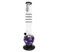 CHONGZ Acrylic Bong 40cm "Trigger Cut" Acrylic Ice Pinch Plastic Waterpipe with Metal Cone & Stem - Random Colour Delivery