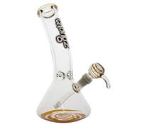 Chongz brand 30cm 7mm 'Goosebump' Ice Glass Waterpipe bong, manufactured from 7 mm thick borosilicate glass, handblown, stands approximately 30 cm tall (Gold)