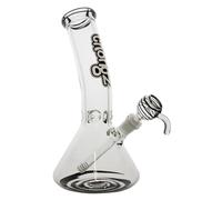 Chongz brand 30cm 7mm 'Goosebump' Ice Glass Waterpipe bong, manufactured from 7 mm thick borosilicate glass, handblown, stands approximately 30 cm tall (Black)