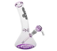 Chongz brand 30cm 7mm 'Goosebump' Ice Glass Waterpipe bong, manufactured from 7 mm thick borosilicate glass, handblown, stands approximately 30 cm tall (Purple)
