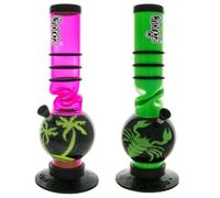 CHONGZ Bunny Boiler Acrylic Bong Plastic Waterpipe Pipe, with Ice Pinch 30cm - Random Colour & Two Design Selection