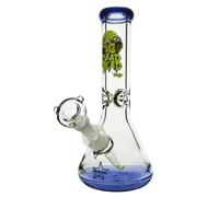 Chongz Dead Head Day of the Dead' 30cm 9mm Heavy Duty, Waterpipe Pipe with Ice Spikes (Blue)