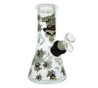 Chongz Glass 20cm Glow Series waterpipe bongs. Heat applied permanent Chongz Brand Glow in the Dark logo. Manufactured from 7 mm thick borosilicate glass. (Dr. Death)