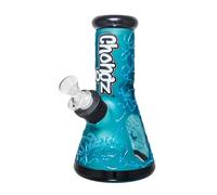 Chongz Glass 20cm "King Slayer" Ice Bong, classic beaker-style bong, large Chongz logo branding (Teal)