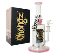 Chongz Glass 23.5cm 5mm "Duncan Thickett" Percolator waterpipe bong (Pink)