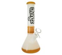 Chongz Glass 26cm "Snow Joke" Amber & White waterpipe bong