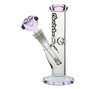 Chongz Glass Bong "F*ck Butt*n" 20cm Straight Ice Pinch Waterpipe (Purple)