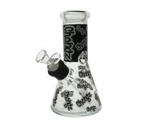 CHONGZ Glass Bong Glow Series 20cm Multi Print (Glow in The Dark) (Black)