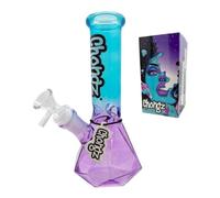 Chongz Glass Bong Mini Gemstone Bong 20cm - Premium Borosilicate Glass Water Pipe with Compact Portable Design & Ice Spike (Purple/Blue)