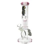 Chongz Glass Bosh Rogan 30cm Straight Bong, Percolator & Ice Pinch (Pink)