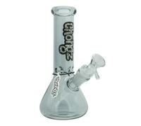 Chongz Glass D-Lux Bong with Ice Pinch 20cm - Premium Glass Water Pipe with Beaker Base for Smooth, Cool Hits - Official Chongz Product (Grey)