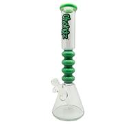 CHONGZ GlassBong 40cm Envy Breeds Desire Waterpipe with Ribbed Neck with Easy Lift Bowl (Milk Green)