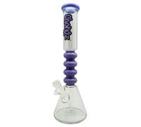 CHONGZ GlassBong 40cm Envy Breeds Desire Waterpipe with Ribbed Neck with Easy Lift Bowl (Milk Purple)