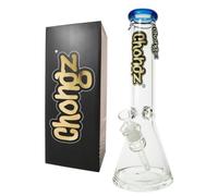 Chongz "Heavy Man" Glass Beaker Ice Bong, 35cm Tall, 7mm Thick (GCH504) (Blue)