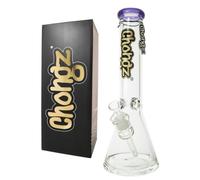 Chongz "Heavy Man" Glass Beaker Ice Bong, 35cm Tall, 7mm Thick (GCH504) (Purple)