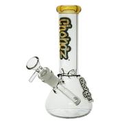 Chongz Hemphasize 22cm Glass Bong UK - Premium Borosilicate Waterpipe with Stable Base Design for Smooth Experience (Yellow)