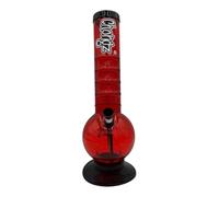CHONGZ Jail Bait Acrylic Bong 30cm Plastic Waterpipe with Metal Cone & Stem (Red)
