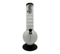 CHONGZ Jail Bait Acrylic Bong 30cm Plastic Waterpipe with Metal Cone & Stem (White)