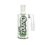 Chongz Meglet Glass Bong Ash Catcher & Pre-Cooler - Premium Borosilicate Percolator Bong Attachment with Enhanced Filtration (Green, 14.4mm)