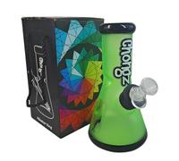 Chongz "NEO GEO" 20cm Glass Bong with Diffuser Glass Down Pipe with Handle (GCH350) (Neon Green)