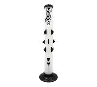 CHONGZ Pickles Big Plug Acrylic Bong Plastic STRAIGHT Waterpipe Pipe with Spikes 40cm (White)