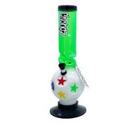 CHONGZ Star Man 30cm Acrylic Water Pipe Bong with Ice Catcher - Durable Bubble Twist Design, Removable Bowl & Downstem for Smooth Sessions - Random Colour Design