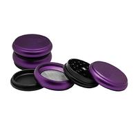 Chongz Ultimo Metal Grinder 62mm - 4 Part Medium Size with Mesh Gauze & Spoon for Tobacco, Herb & Spices (Purple)