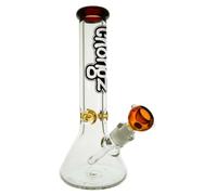 Chongz "Widow Maker" Glass Ice Beaker Bong | 30cm Height | 7mm Thick Glass | Removable Diffuser Downstem/Bowl (GCH8) (Amber)