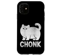 Chonk Cat Funny Meme Design for Fat Cat Lovers White Print Case for iPhone 11