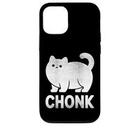 Chonk Cat Funny Meme Design for Fat Cat Lovers White Print Case for iPhone 12/12 Pro
