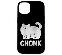 Chonk Cat Funny Meme Design for Fat Cat Lovers White Print Case for iPhone 13