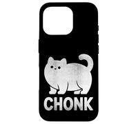 Chonk Cat Funny Meme Design for Fat Cat Lovers White Print Case for iPhone 16 Pro