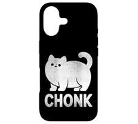 Chonk Cat Funny Meme Design for Fat Cat Lovers White Print Case for iPhone 17
