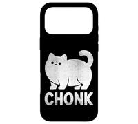 Chonk Cat Funny Meme Design for Fat Cat Lovers White Print Case for iPhone 17 Pro Max