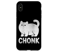Chonk Cat Funny Meme Design for Fat Cat Lovers White Print Case for iPhone XS Max