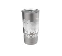 Chonk Cat Funny Meme Design for Fat Cat Lovers White Print Stainless Steel Insulated Tumbler