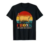 Chonk Cat Scale Meme Oh Lawd he coming Vintage Cats Memes T-Shirt