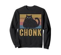 Chonk Funny Fat Cat Meme Vintage Cats Owner Pet Mom Sweatshirt