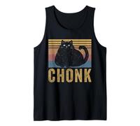 Chonk Funny Fat Cat Meme Vintage Cats Owner Pet Mom Tank Top