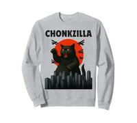 Chonk Oh Lawd, He Comin' ChonkZilla Funny Cat Meme Sweatshirt