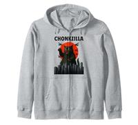 Chonk Oh Lawd, He Comin' ChonkZilla Funny Cat Meme Zip Hoodie