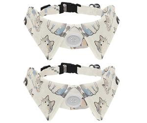 Chonky Blue Check Cats Pet Bow Tie Collar, Adjustable Soft Waterproof Collar for Cats & Dogs